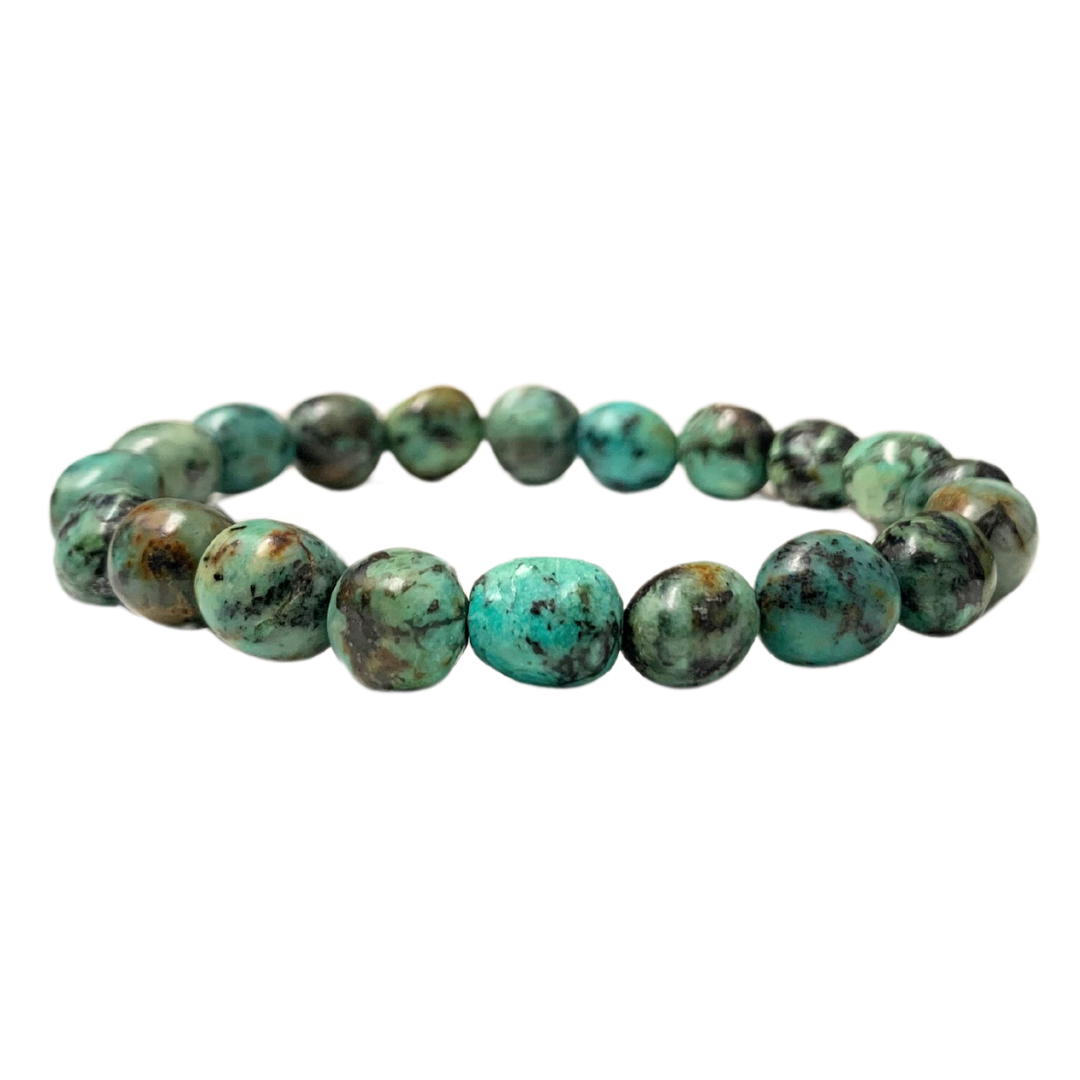 African Turquoise Tumbled Stone Bracelet