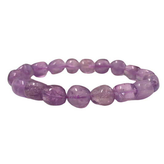 Amethyst AA Tumbled Stone Bracelet