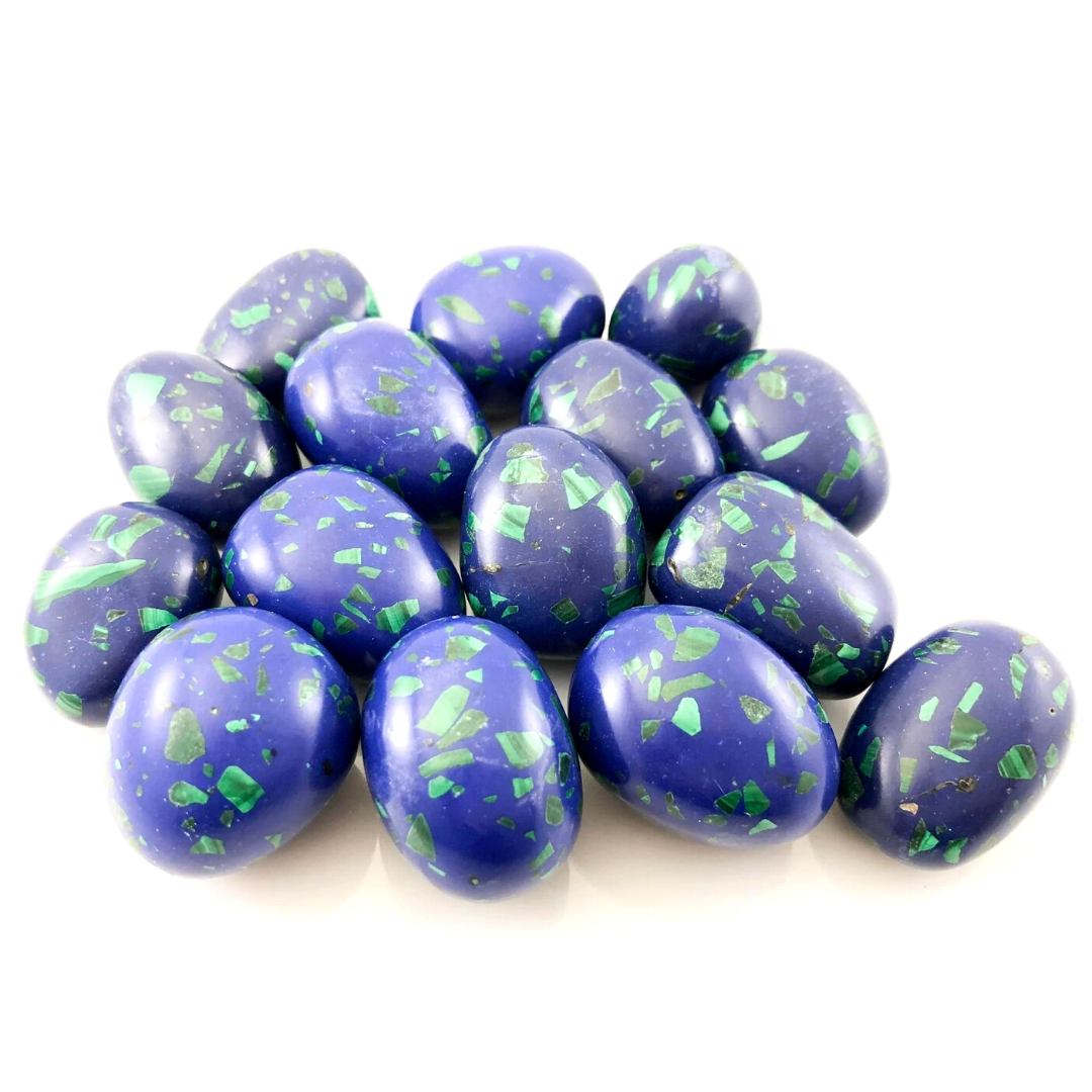 Azurite Malachite, Reconstituted Tumbled Stones