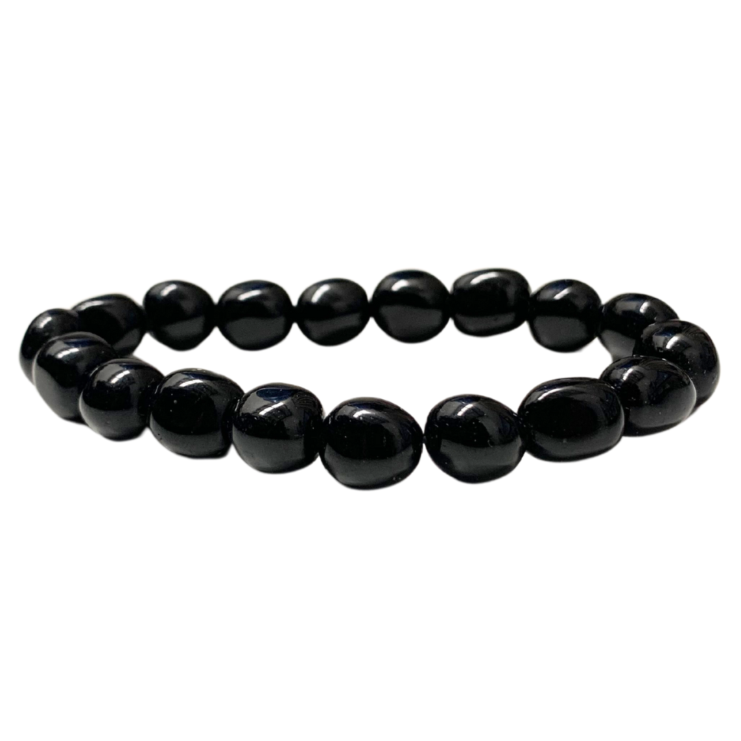 Black Obsidian Tumbled Stone Bracelet