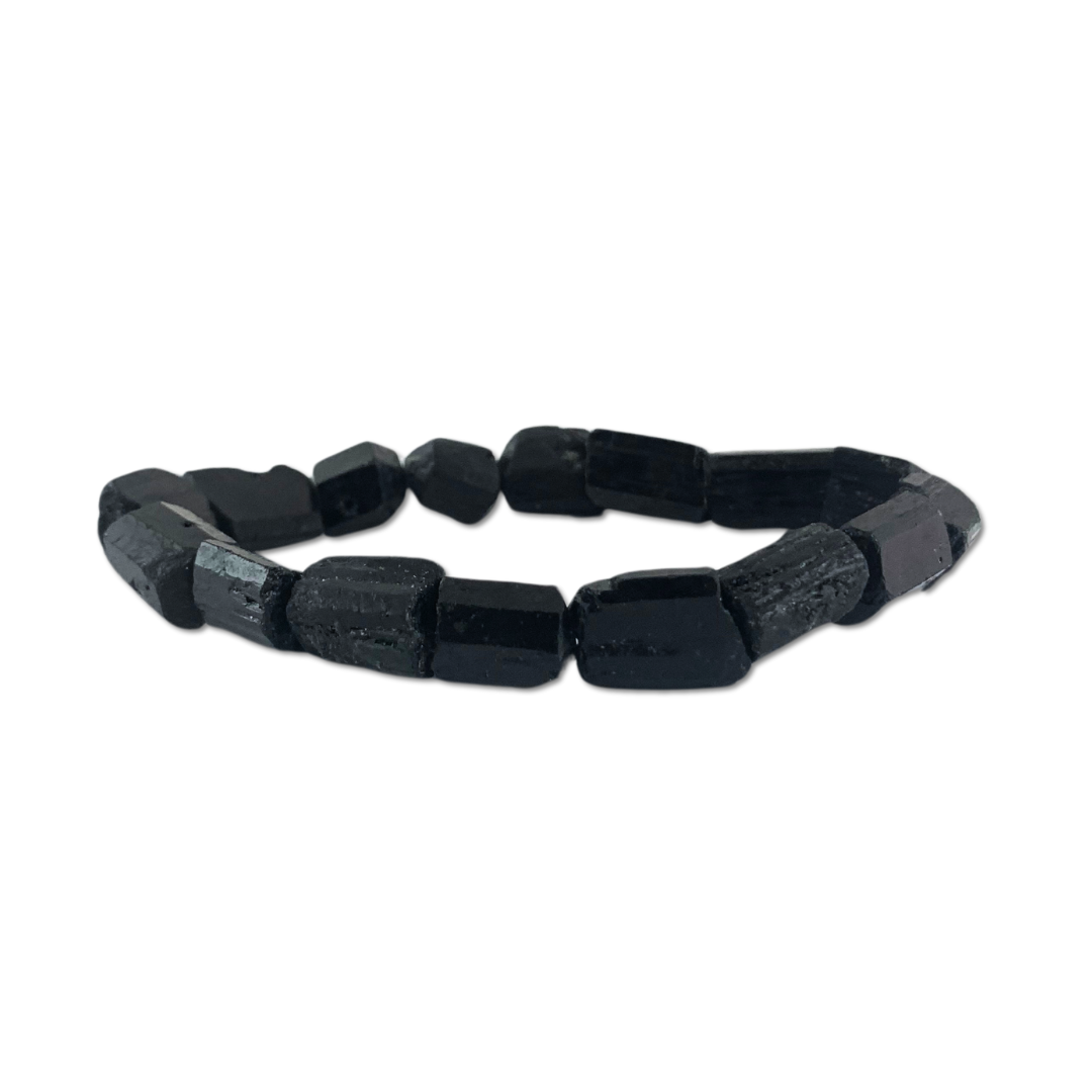 Black Tourmaline Bracelet Raw -10mm