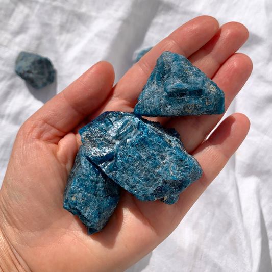 Blue Apatite Rough Stones