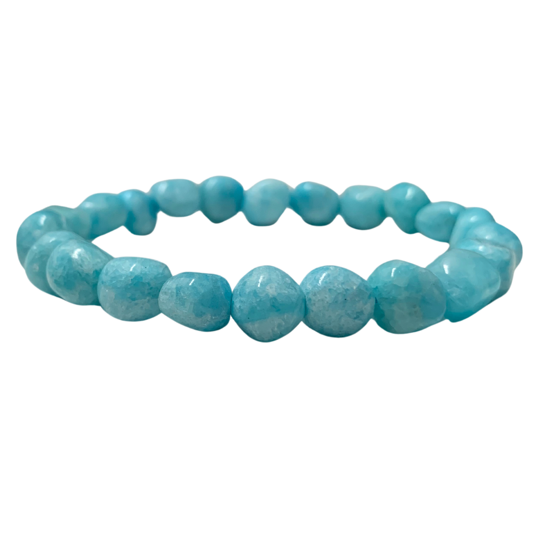 Blue Aragonite Tumbled Stone Bracelet