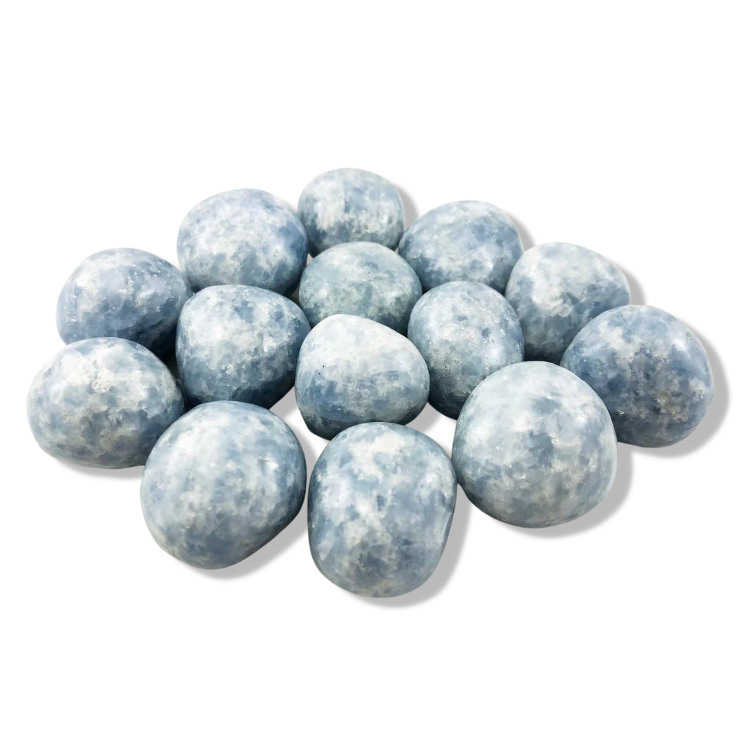 Calcite, Blue Tumbled Stones