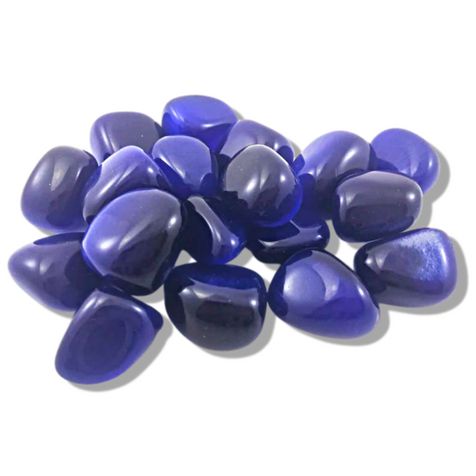 Cat's Eye, Blue Tumbled Stones