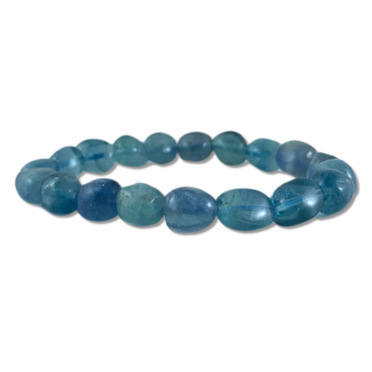 Blue Fluorite Tumbled Stone Bracelet