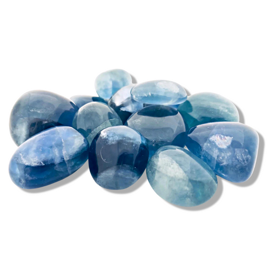 Fluorite, Blue Tumbled Stones