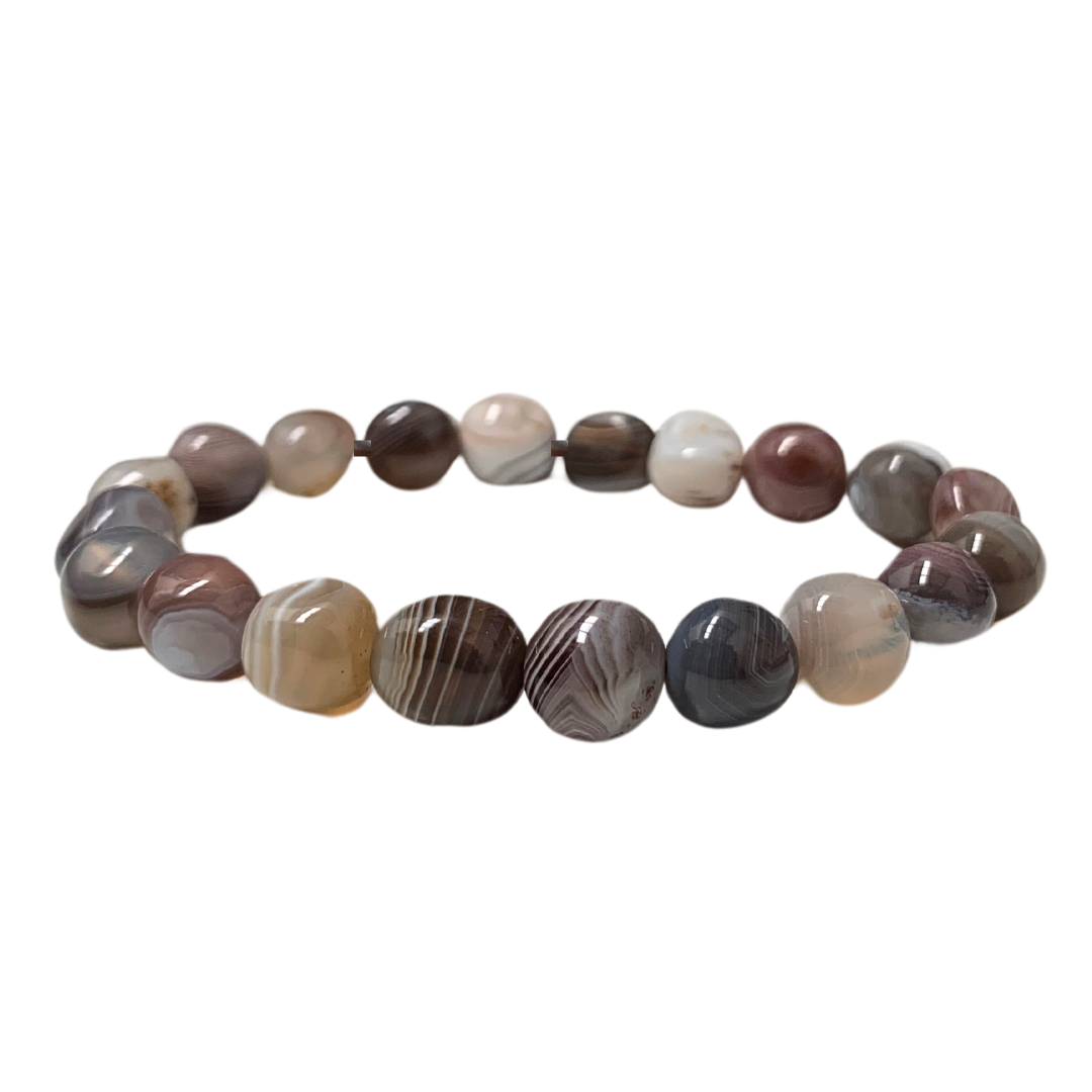 Botswana Agate Tumbled Stone Bracelet