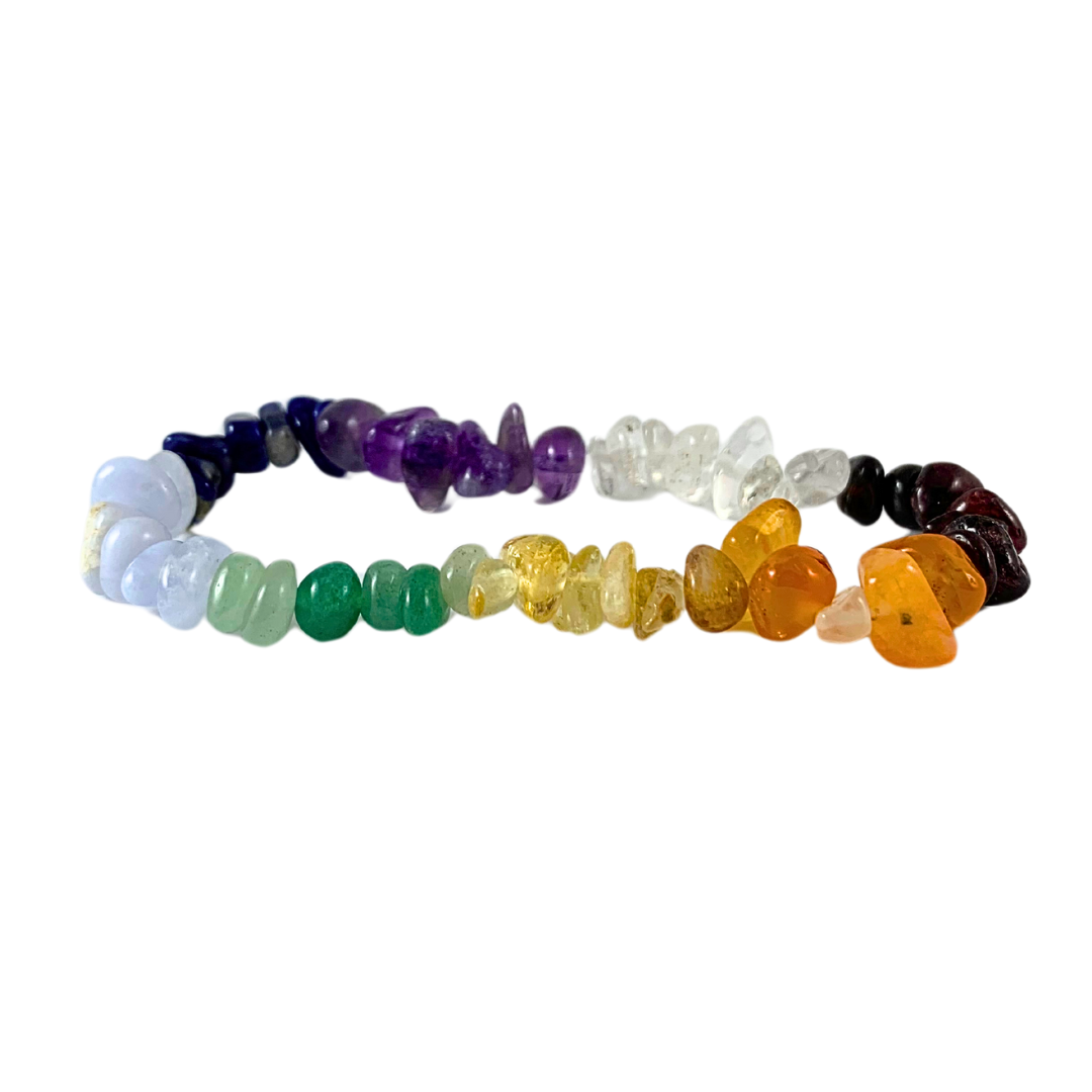 Chakra Chip Bracelet -Rounded