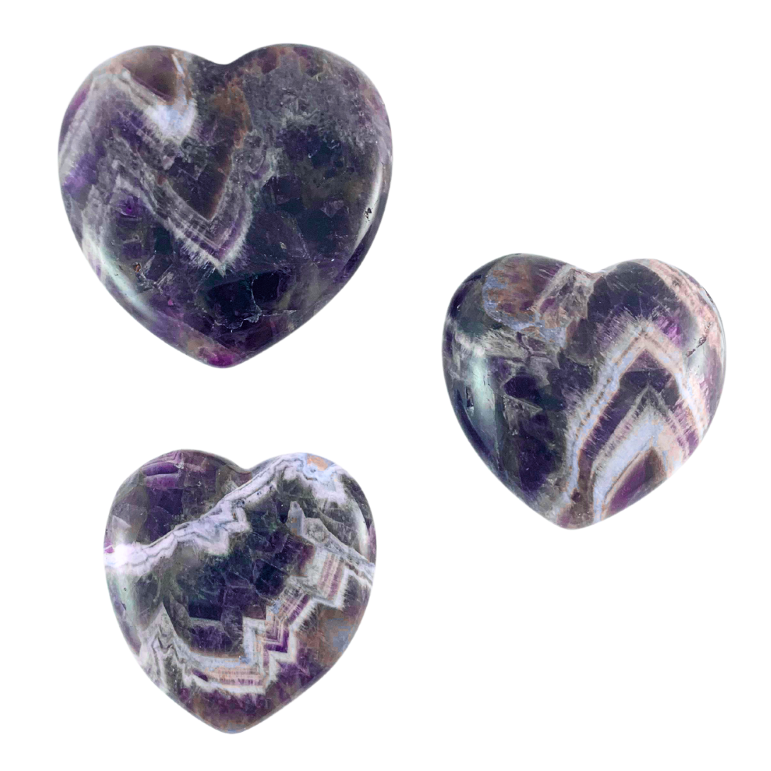 Chevron Amethyst Hearts