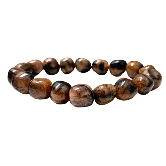 Chiastolite Tumbled Stone Bracelet