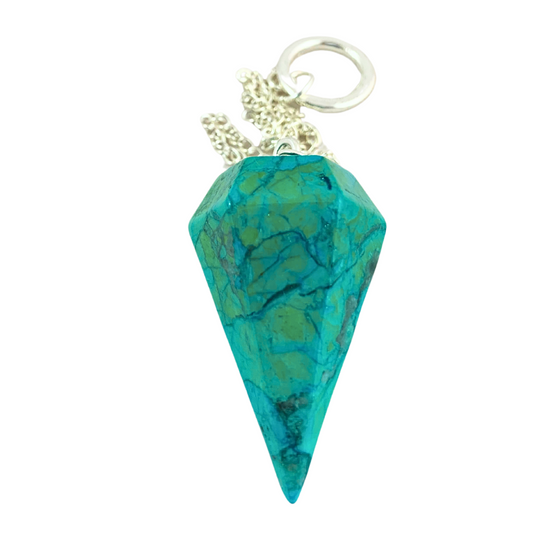 Chrysocolla Howlite Pendulum