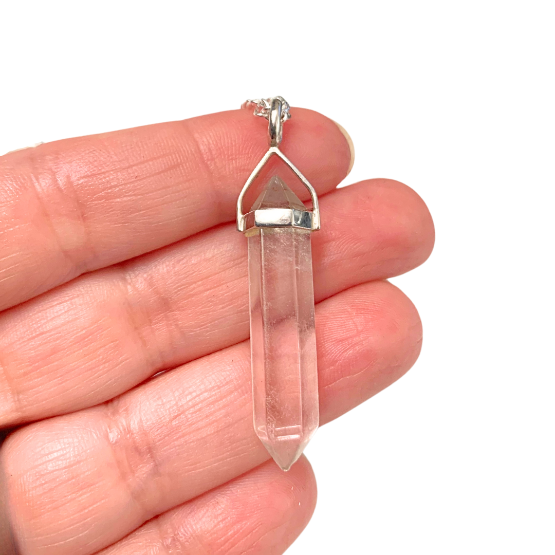 Clear Quartz Double Terminated Pendant