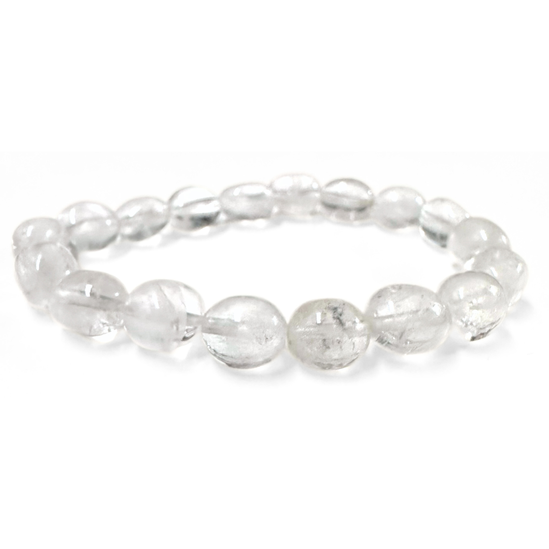 Clear QuartzTumbled Stone Bracelet