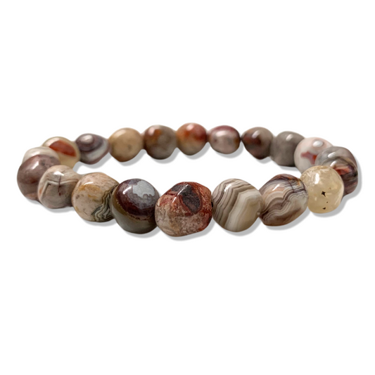 Crazy Lace Agate Tumbled Stone Bracelet