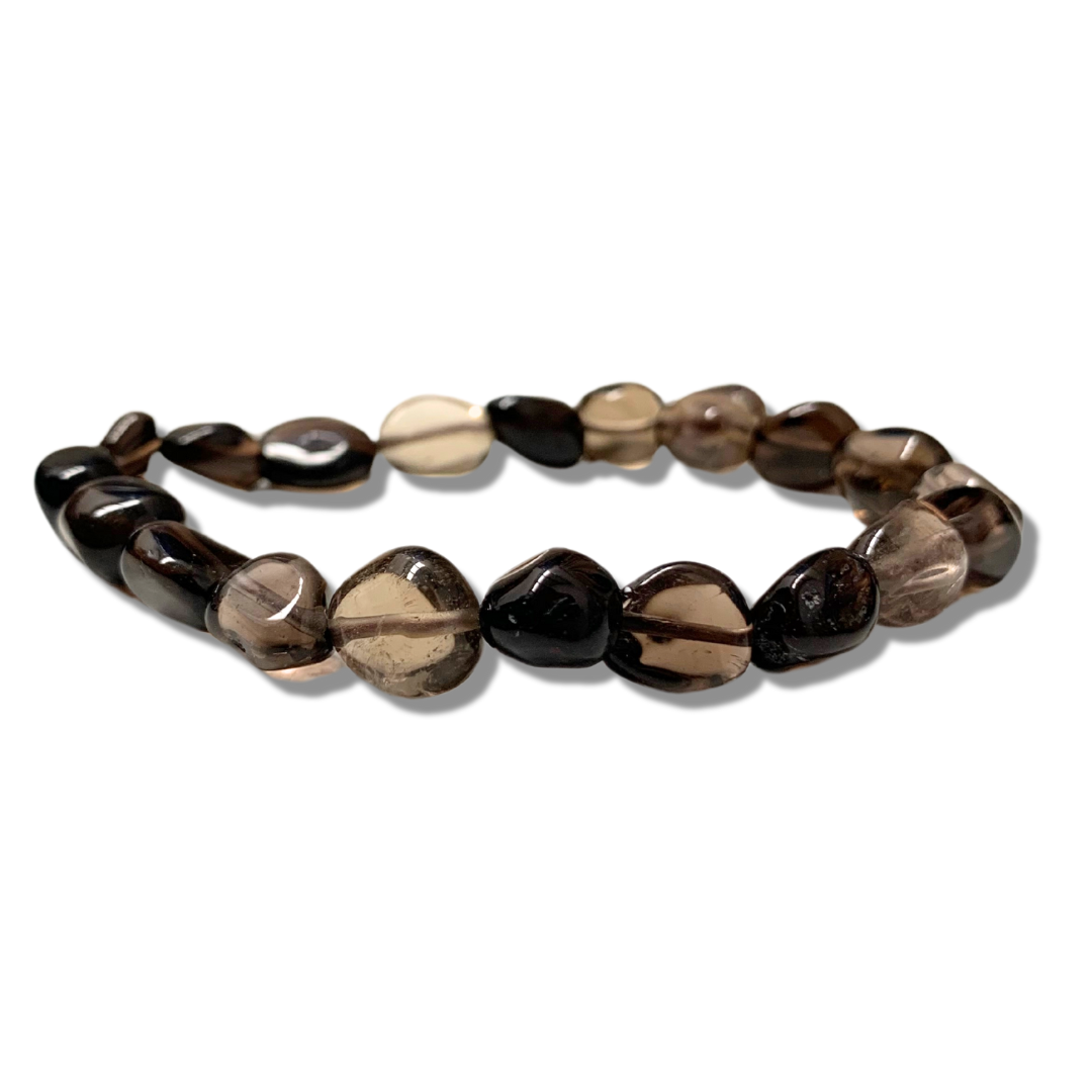 Smokey Quartz Free Form Tumbled Stone Bracelet