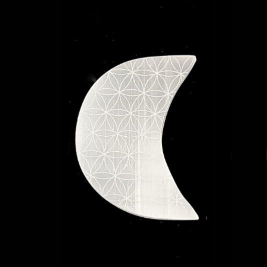 Selenite Crescent Moon