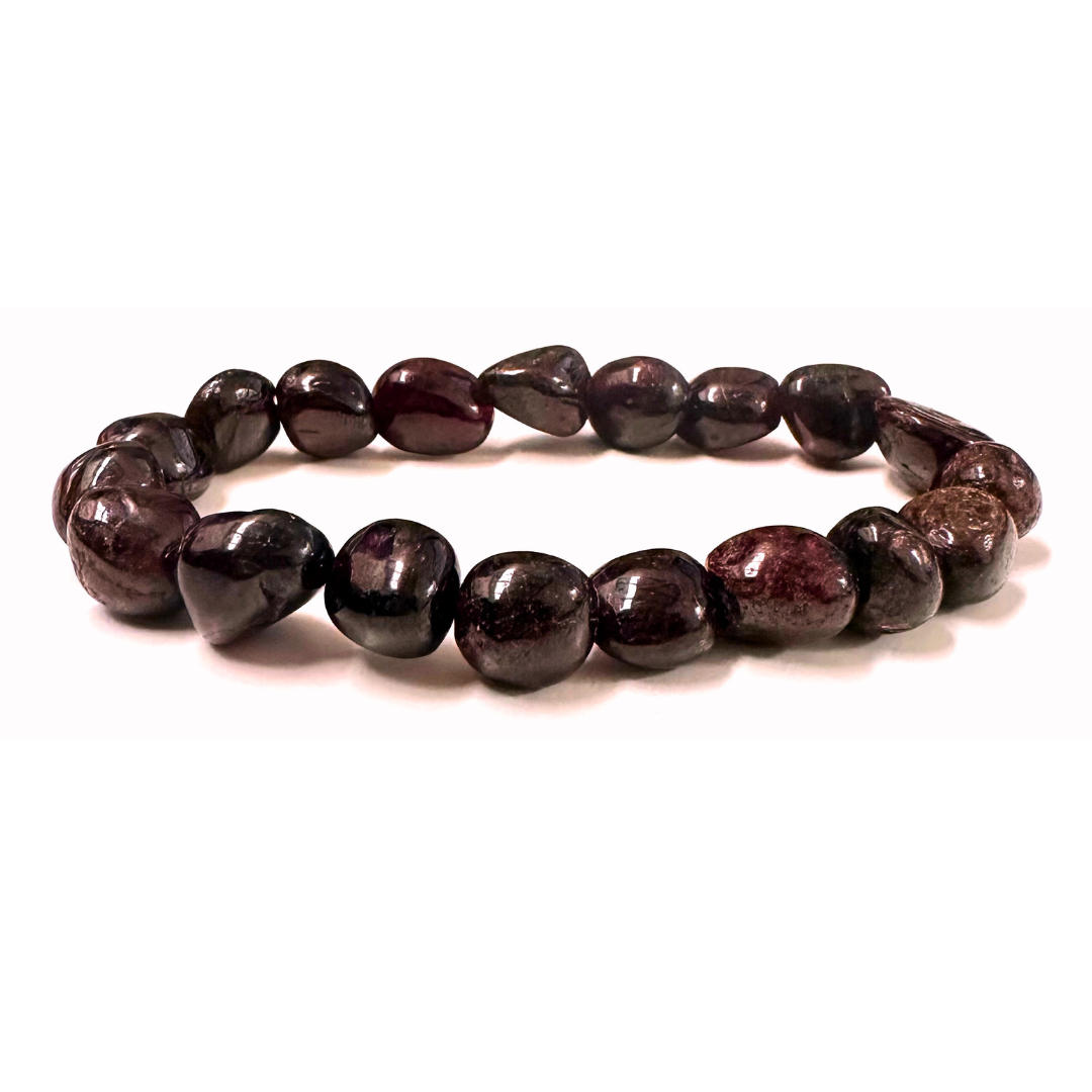 Garnet Tumbled Stone Bracelet