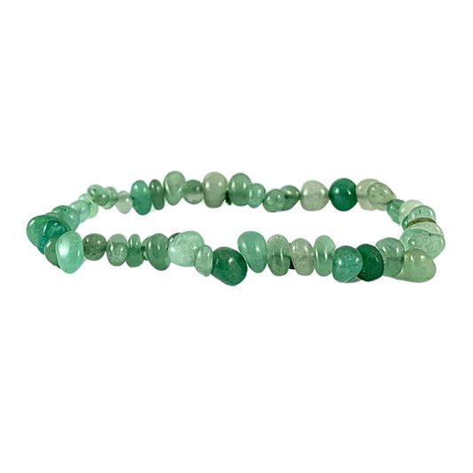 Green Aventurine Chip Bracelets-Rounded