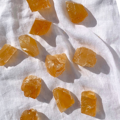 Honey Calcite Rough Stones