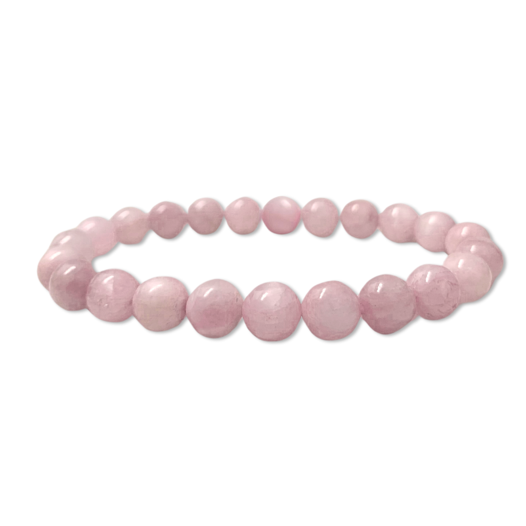 Kunzite Round Bead Bracelet