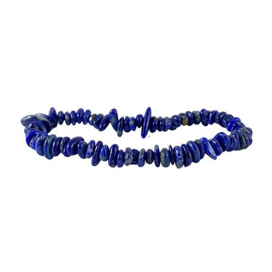 Lapis Chip Bracelet AA Rounded