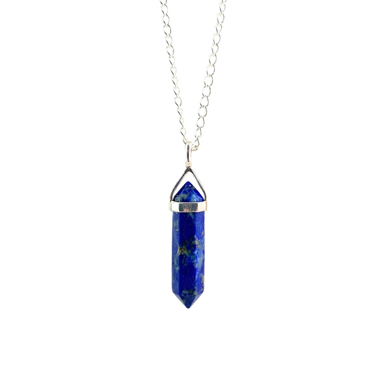 Lapis Lazuli Double Terminated Sterling Silver Pendant