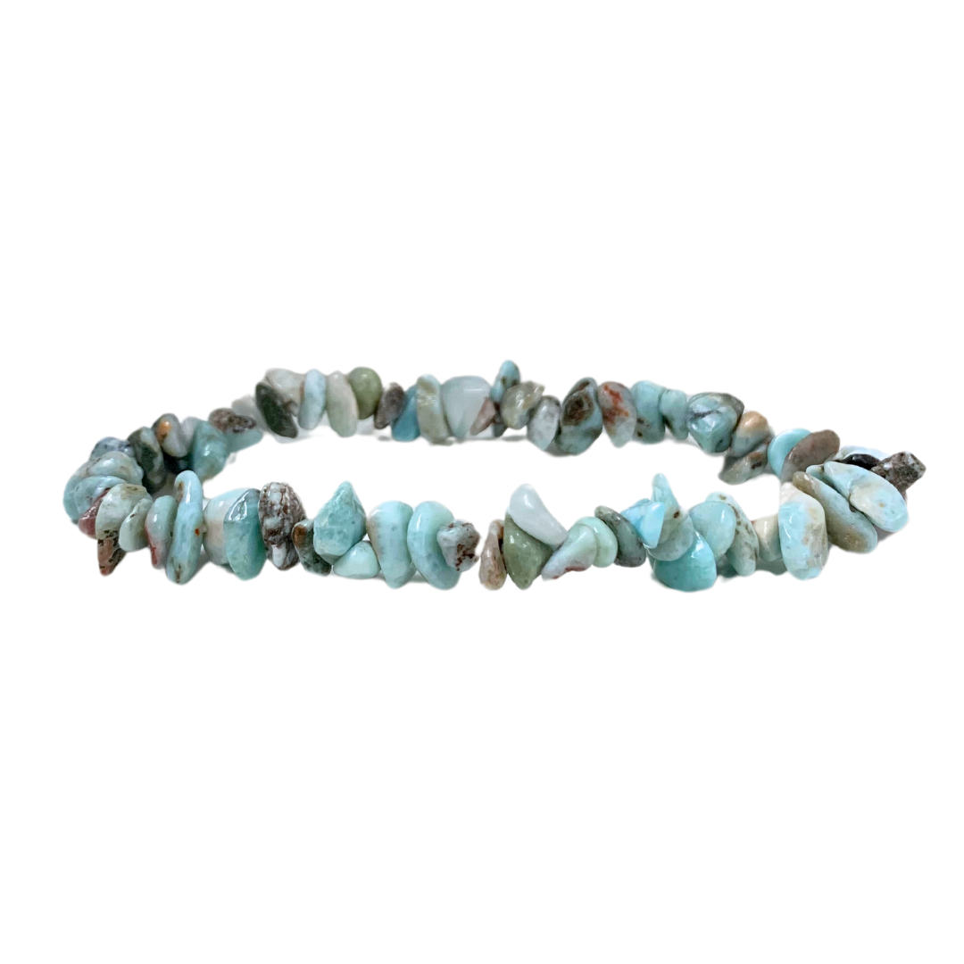 Larimar B Grade Chip Bracelet