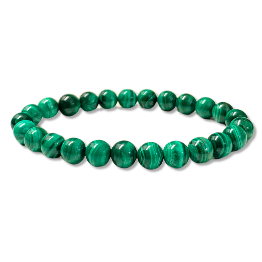 Malachite Round Bead Bracelet