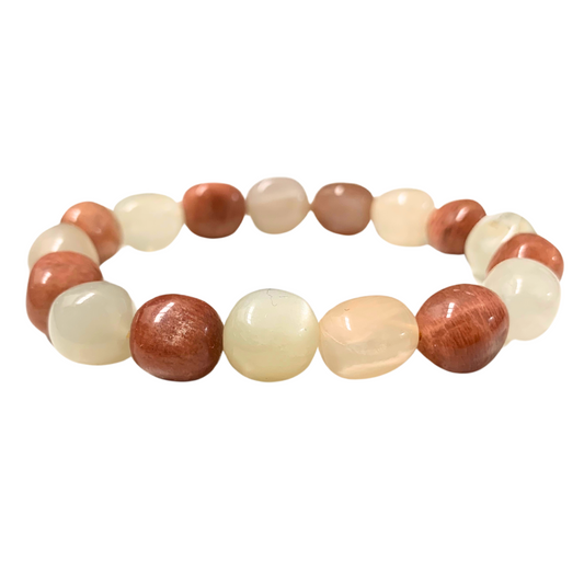 Moonstone Tumbled Stone Bracelet