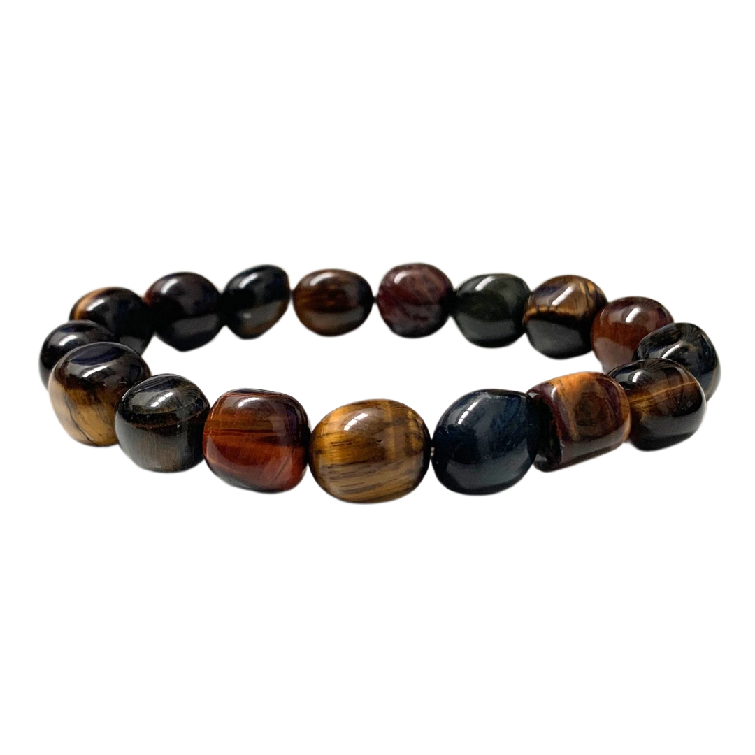 Multi Tiger Eye Tumbled Stone Bracelet