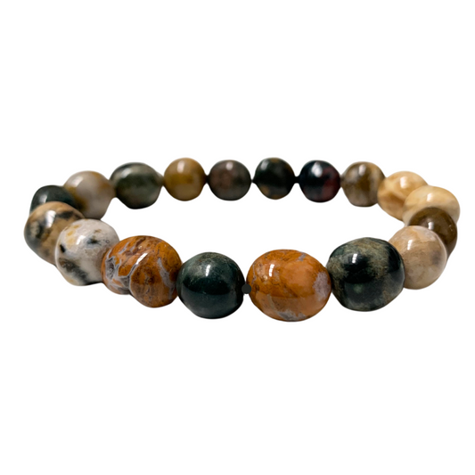 Ocean Jasper Tumbled Stone Bracelet