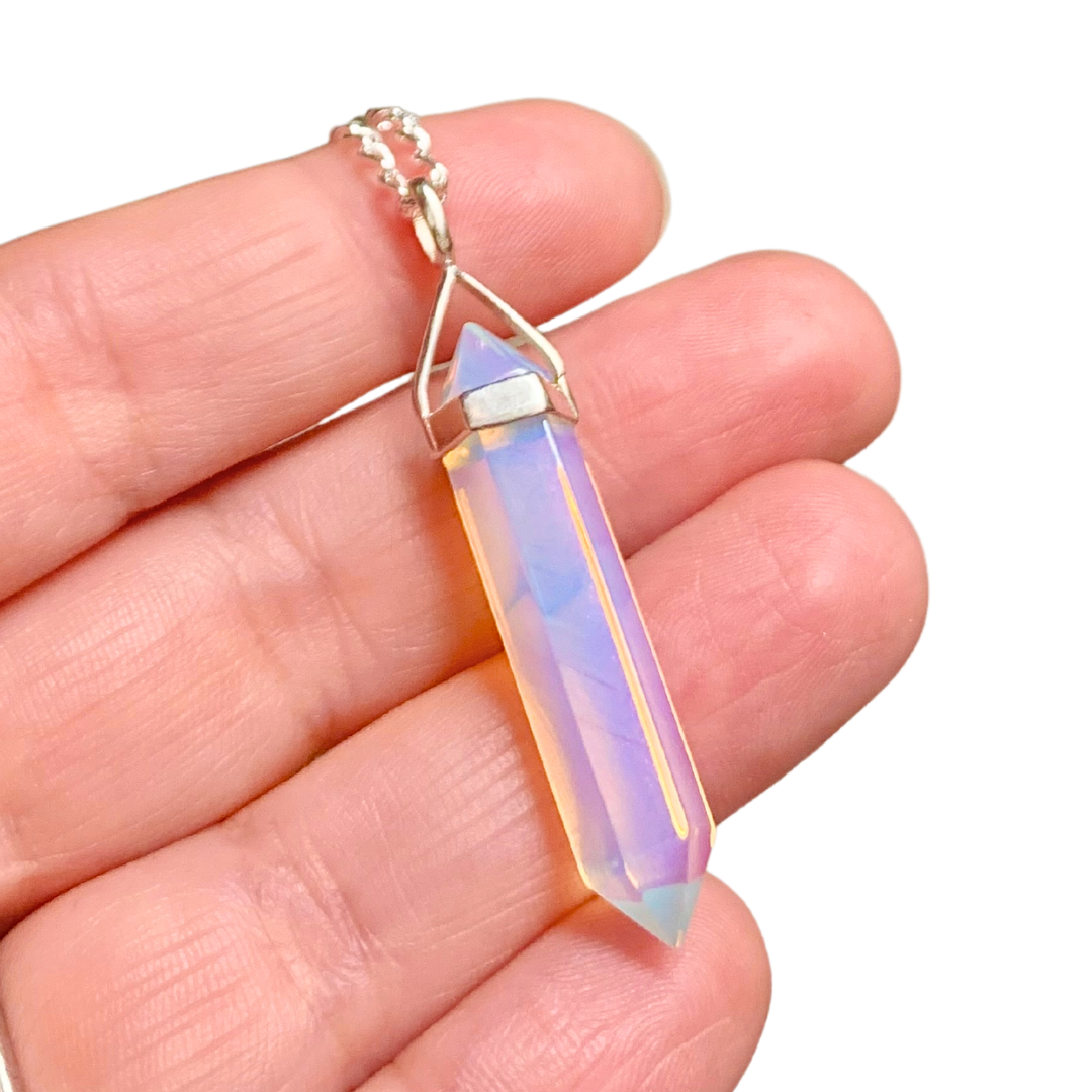 AA Opalite Double Terminated Sterling Silver Pendant