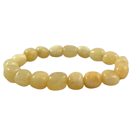 Orange Calcite Tumbled Stone Bracelet