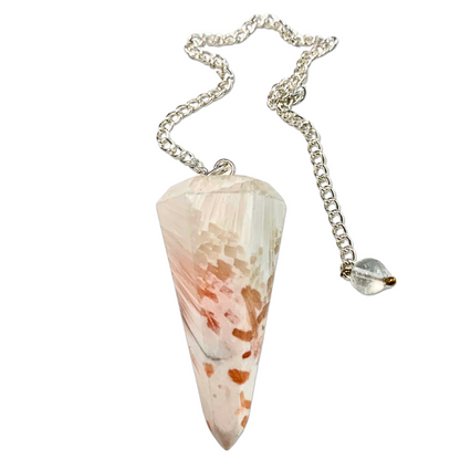 Peach Scolecite Pendulum