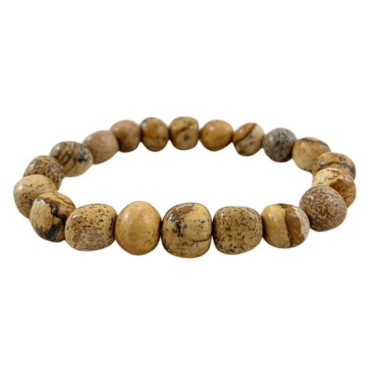 Picture Jasper Tumbled Stone Bracelet