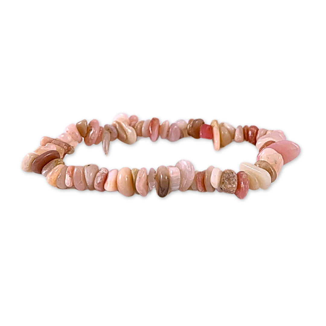 Pink Andean Opal Chip Bracelet