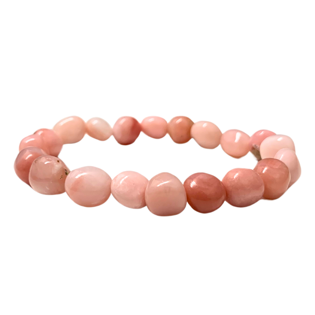 Pink Andean Opal Tumbled Stone Bracelet