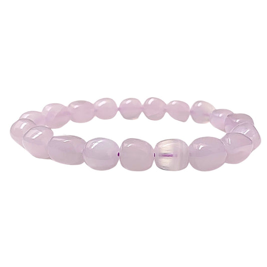 Fluorite, Pink Tumbled Stone Bracelet