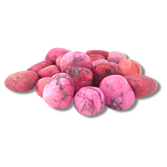 Howlite, Pink Tumbled Stones