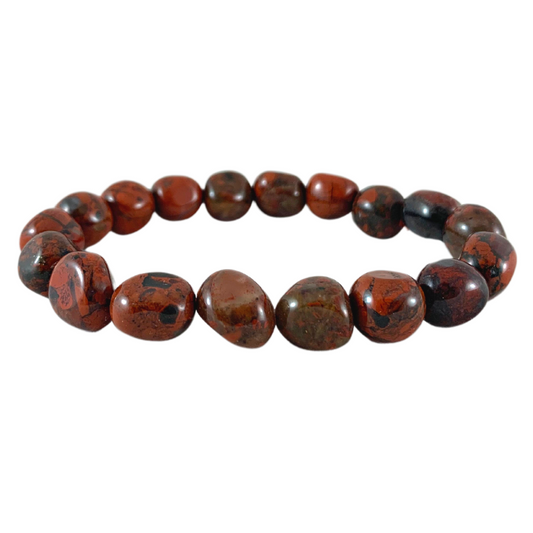 Poppy Jasper Tumbled Stone Bracelet