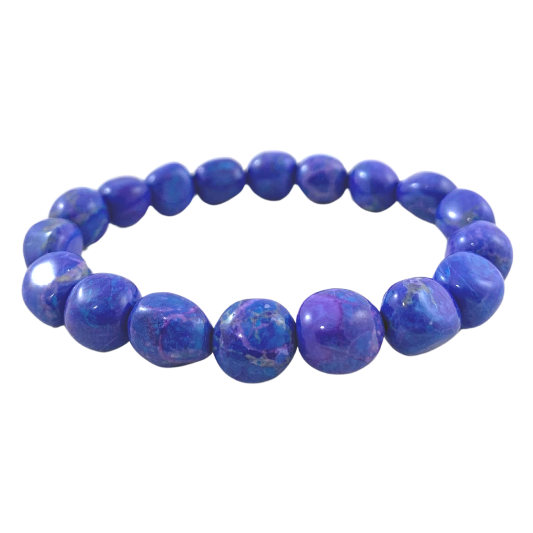 Purple Howlite Tumbled Stone Bracelets