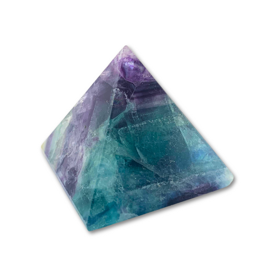 Rainbow Fluorite Pyramid