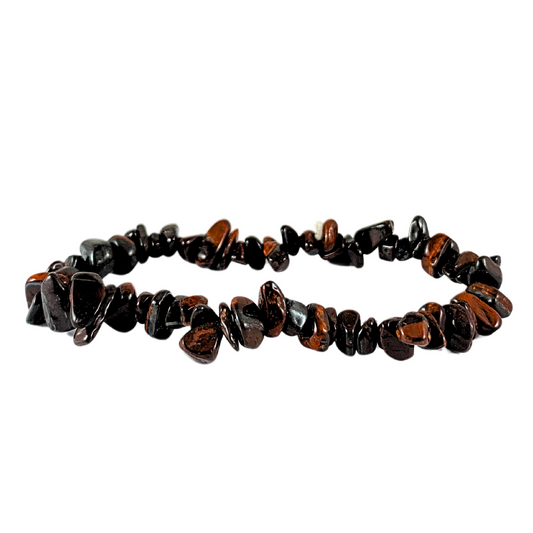 Red Tiger Eye Chip Bracelet