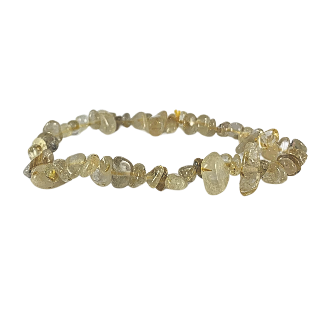 Rutilated Quartz Chip Bracelet