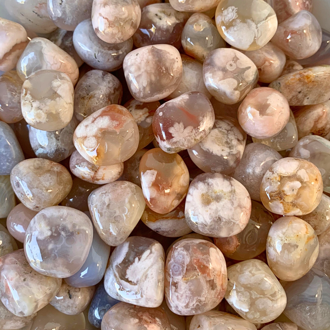 Sakura Agate Tumbled Stones