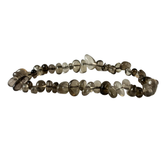 Smokey Quartz Chip Bracelet-Rounded