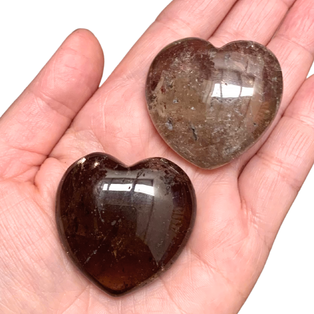 Smokey Quartz Hearts