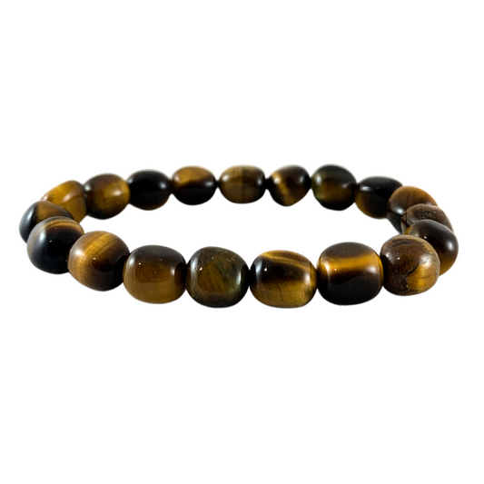 Gold Tiger Eye Tumbled Stone Bracelets 8 - 10mm