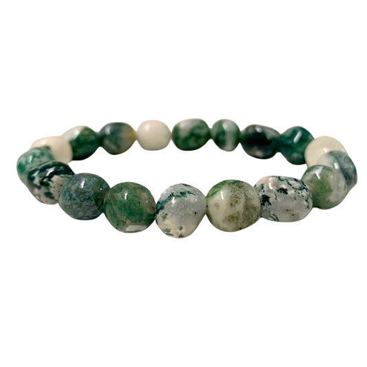 Tree Agate Tumbled Stone Bracelets 8 - 10mm